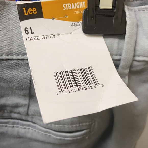 NWT Lee Women's Haze Gray Straight Leg Pants 6L - Picture 7 of 10